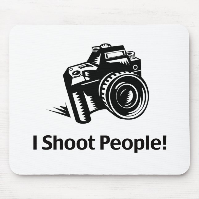I Shoot People Photographer Mouse Mat (Front)