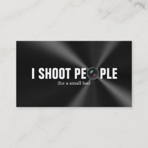 I shoot people - photography business cards