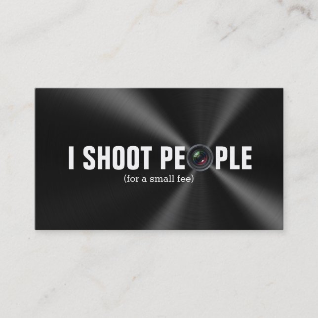I shoot people - photography business cards (Front)