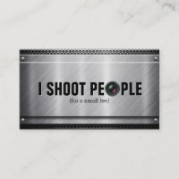 I shoot people - photography business cards
