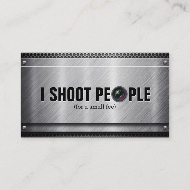 I shoot people - photography business cards (Front)