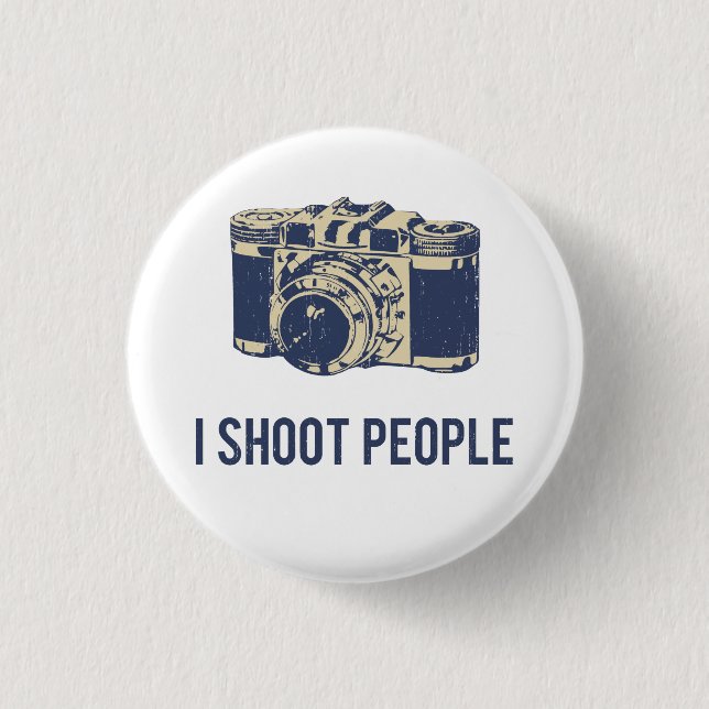 I Shoot People Photography Camera 3 Cm Round Badge (Front)