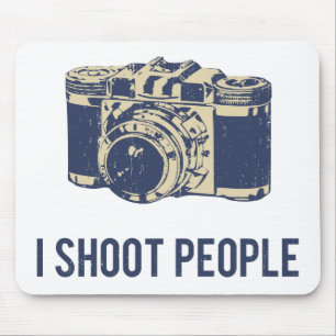 I Shoot People Photography Camera Mouse Mat