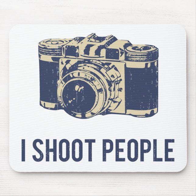I Shoot People Photography Camera Mouse Mat (Front)