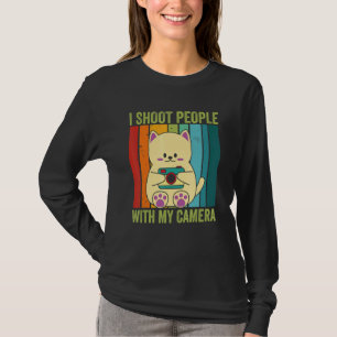 I Shoot People Photography With My Camera Cat Phot T-Shirt