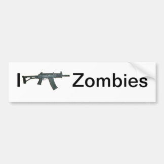 I shoot Zombies Bumper Sticker