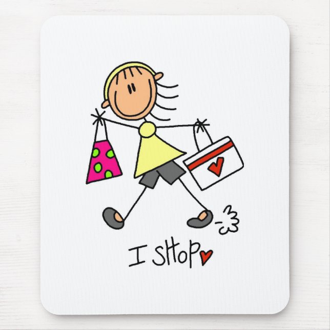 I Shop Mouse Mat (Front)