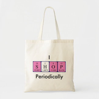 I Shop periodically periodic table word tote bag