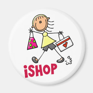 I SHOP Stick Figure T-Shirts & Gifts Magnet