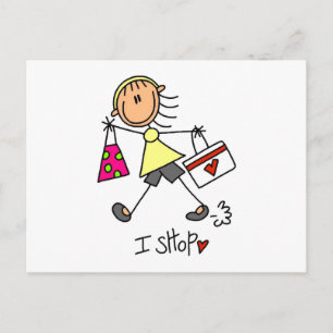 I Shop Tshirts and Gifts Postcard