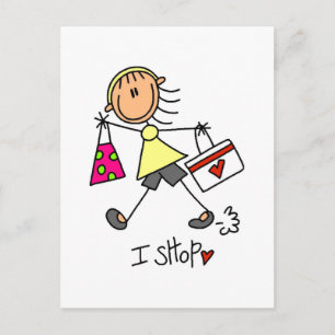I Shop Tshirts and Gifts Postcard