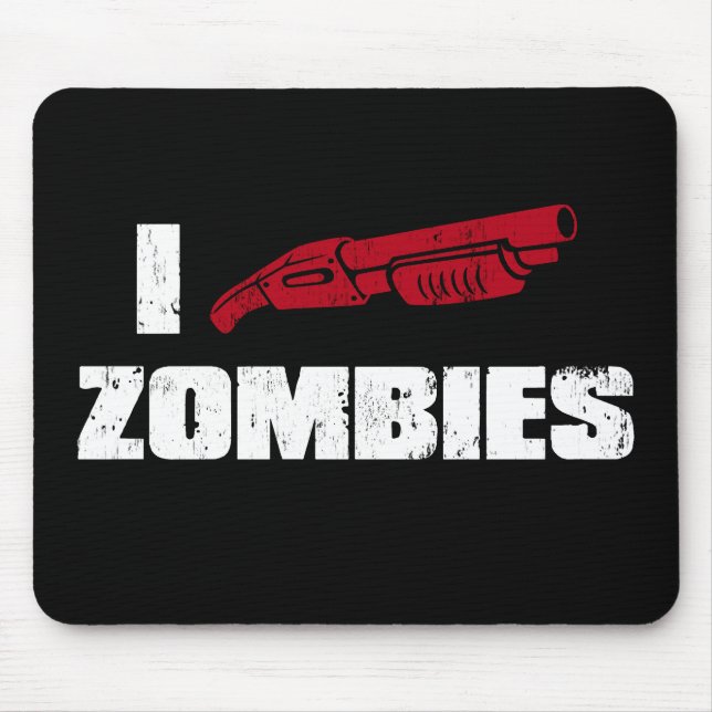 i shotgun zombies mouse mat (Front)