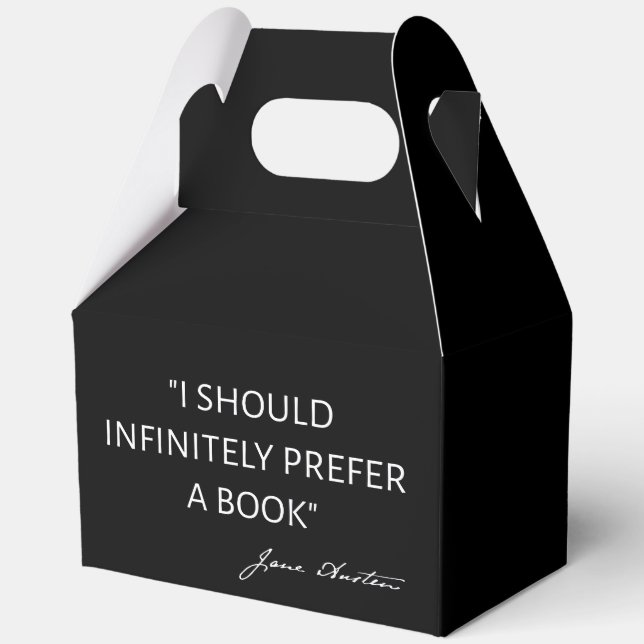 I Should Infinitely Prefer A Book I - Jane Austen Favour Box (Back)