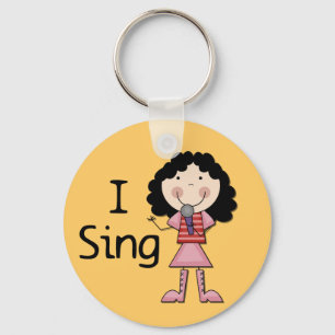 I Sing Female Tshirts and Gifts Key Ring
