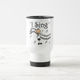 I Sing Musical Stick Figure T-shirts and Gifts Travel Mug
