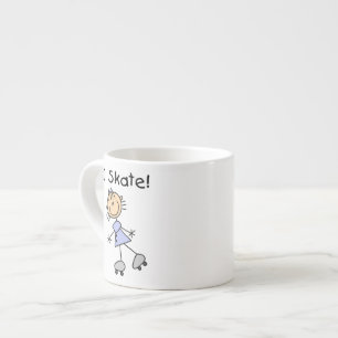 I Skate - Girl Roller Skater Espresso Cup