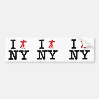 I Skate New York Value Bumper Sticker