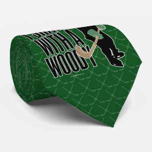 I Skate With A Woody (Hockey) Neck Tie