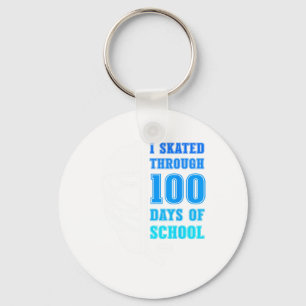 I Skated Through 100 Days Of School Ice Hockey Boy Key Ring