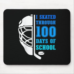 I Skated Through 100 Days Of School Ice Hockey Boy Mouse Mat