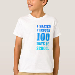 I Skated Through 100 Days Of School Ice Hockey Boy T-Shirt