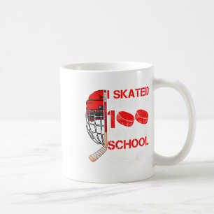 I Skated Through 100 Days Of School Ice Hockey Fan Coffee Mug