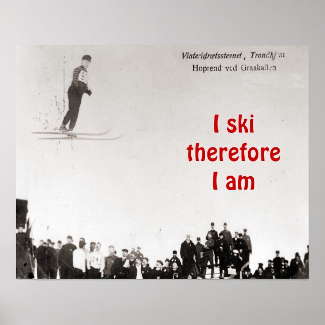 I ski therefore I am Poster (Front)