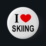 I ❤️ SKIING I LOVE SKIING I HEART SKIING 6 CM ROUND BADGE<br><div class="desc">I ❤️ SKIING I LOVE SKIING I HEART SKIING - Do you?</div>