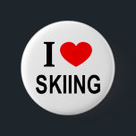 I ❤️ SKIING I LOVE SKIING I HEART SKIING 6 CM ROUND BADGE<br><div class="desc">I ❤️ SKIING I LOVE SKIING I HEART SKIING - Do you?</div>