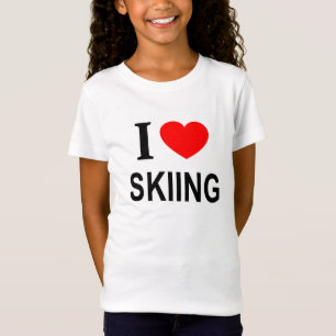 I ❤️ SKIING I LOVE SKIING I HEART SKIING T-Shirt