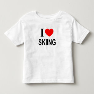 I ❤️ SKIING I LOVE SKIING I HEART SKIING TODDLER T-Shirt