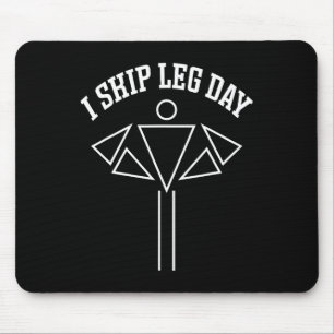 I Skip Leg Day Funny Gym Comedy Workout Mouse Mat
