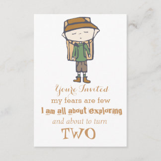 I skip naps for hiking babe birthday invitation