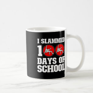 I Slammed 100 Days Of School Wrestling 100th Day B Coffee Mug