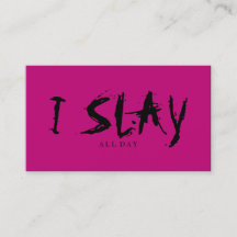 I Slay MAKEUP ARTIST/HAIR STYLIST business card