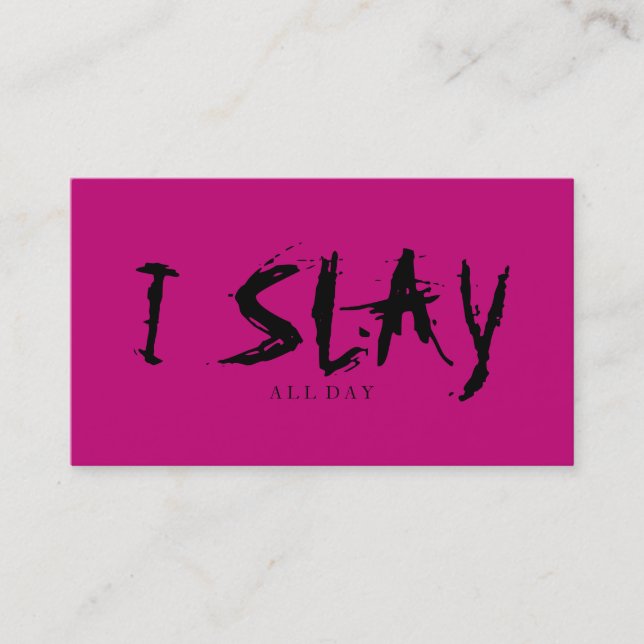 I Slay MAKEUP ARTIST/HAIR STYLIST business card (Front)