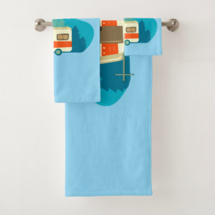 I Sleep Around Camper Van Camping Explorer Nature Bath Towel Set