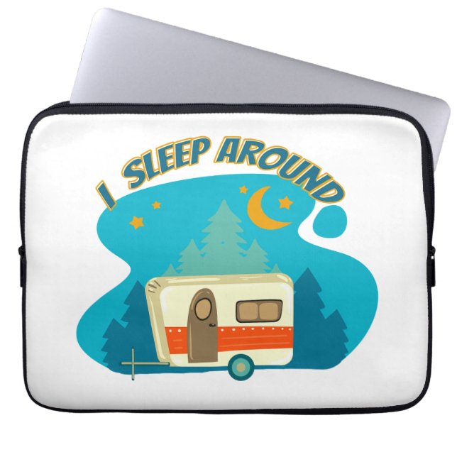 I Sleep Around Camper Van Camping Explorer Nature Laptop Sleeve (Front)