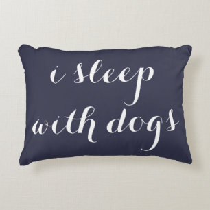 I SLEEP WITH DOGS Lumbar Accent Pillow