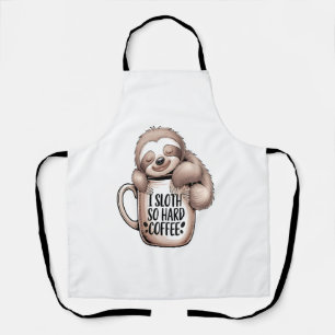 I Sloth Without Coffee Apron