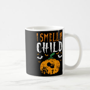 I Smell A Child Halloween Pumpkin Pregnancy Announ Coffee Mug