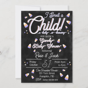 I smell a child invitation