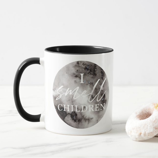 I Smell Children Halloween Mug for Teacher, Mom (With Donut)