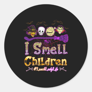 I Smell Children Lunch Lady Life Halloween Lunch L Classic Round Sticker