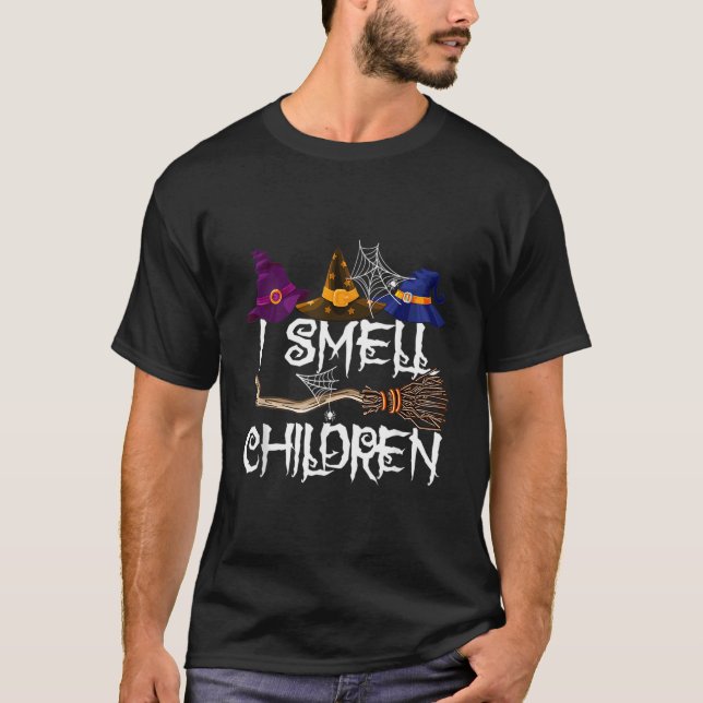 I Smell Children Witches Halloween Py T-Shirt (Front)