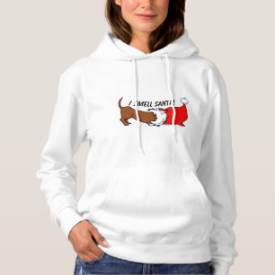 I Smell Santa! Cartoon Dachshund Christmas Hoodie