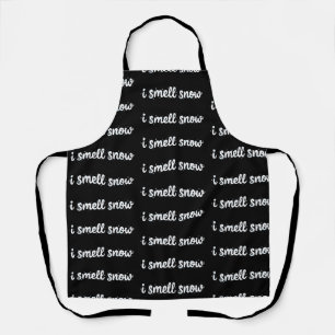 I Smell Snow Christmas Winter Snowflakes Holiday Apron