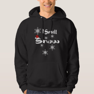 I Smell Snow Santa hat cute snowflakes Funny Gift  Hoodie