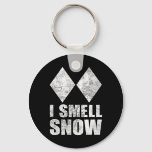 I Smell Snow Skiing Freestyle Difficult Diamond Wi Key Ring