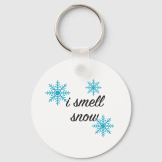 I Smell Snow Snowflake Winter Key Ring